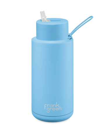 Frank Green Ceramic Reusable Bottle 1L / 34oz (Sky Blue)